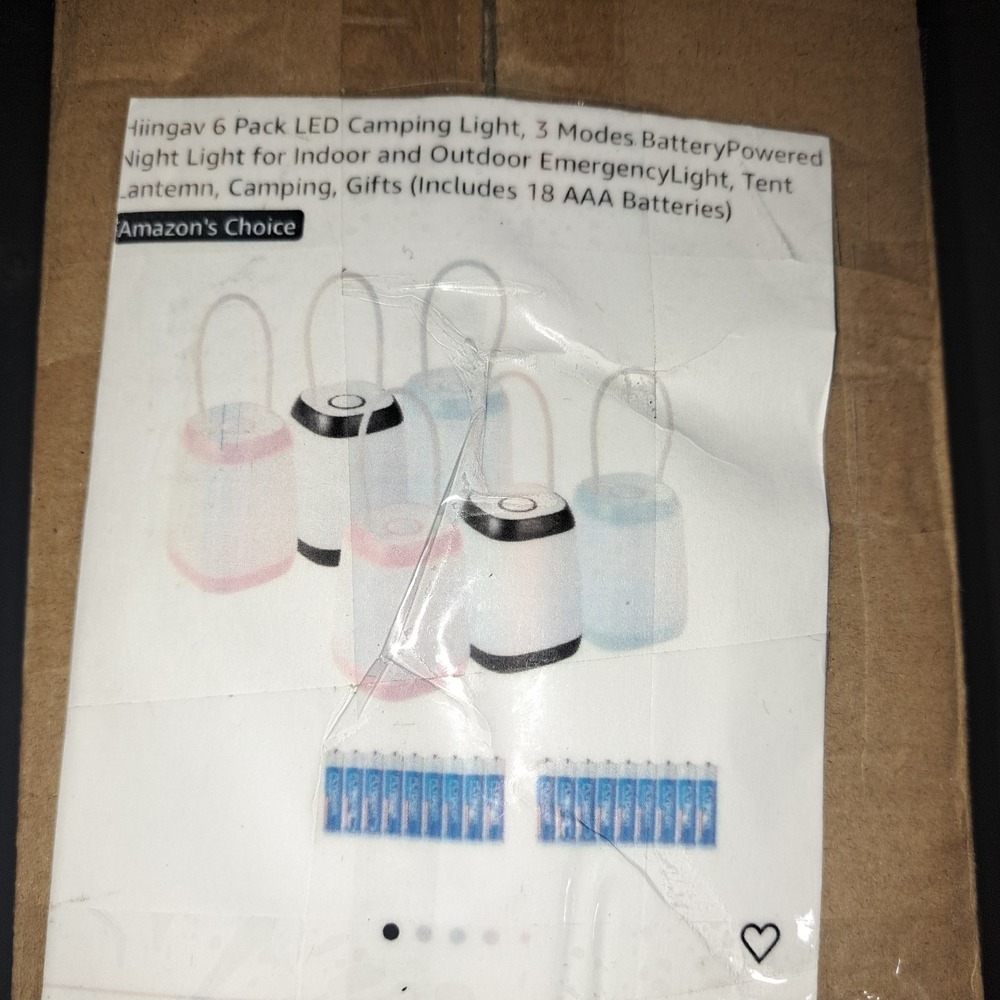 Hiingav 6 Pack LED Camping Lights with Batteries